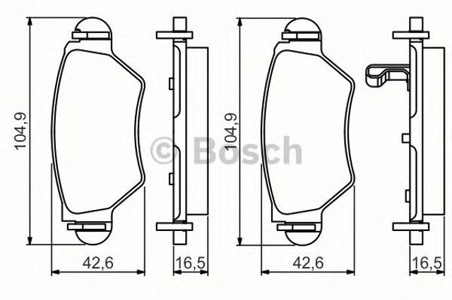 BOSCH 0986495250 Колодки тормозные задние дисковые в наличии Черкассы