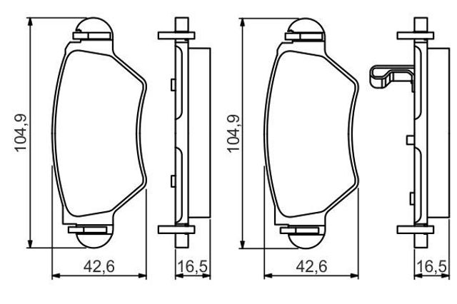 0986495250 BOSCH Колодки тормозные задние дисковые купить в Тернополь