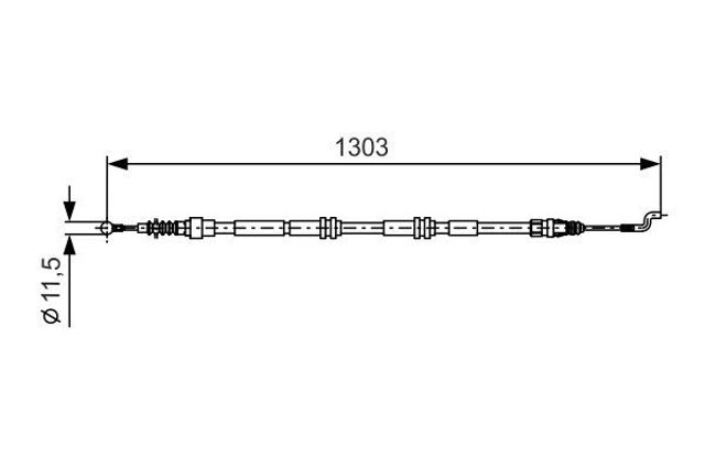 BOSCH 1987477260 Задний трос ручника в наличии Днепр