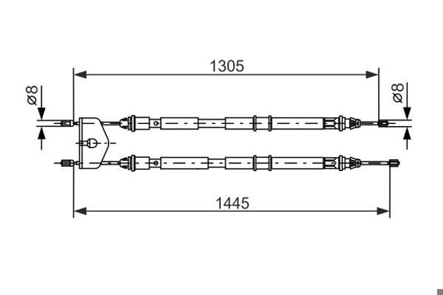 BOSCH 1987477732 Трос ручного тормоза задний правый/левый в наличии Хмельницкий