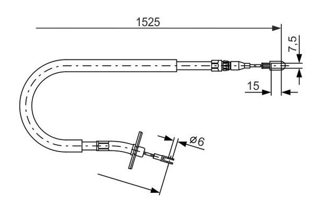 BOSCH 1987477858 Трос ручного тормоза задний левый в наличии Ужгород
