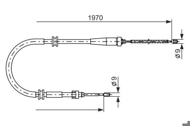 1987482253 BOSCH Трос ручного тормоза задний правый/левый купить в Тернополь