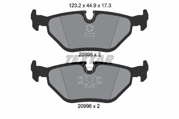 TEXTAR 2099501 Колодки тормозные задние дисковые в наличии Днепр