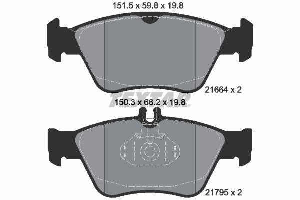 2166404 TEXTAR Колодки тормозные передние дисковые купить в Одесса