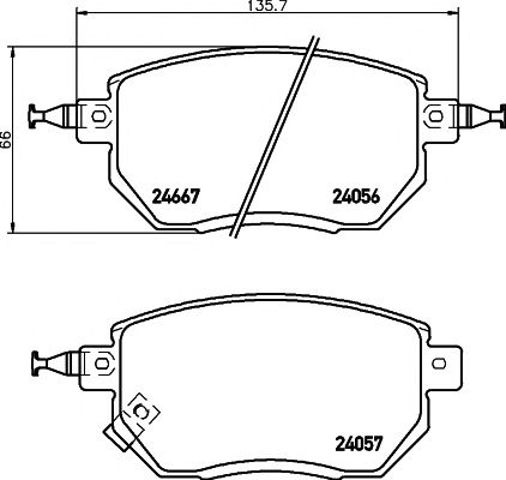 TEXTAR 2405601 Передние тормозные колодки в наличии Одесса