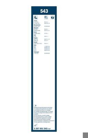 3397001543 BOSCH Щетка-дворник лобового стекла, комплект из 2 шт. купить в Винница