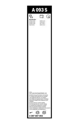 BOSCH 3397007093 Щетка-дворник лобового стекла пассажирская в наличии Запорожье