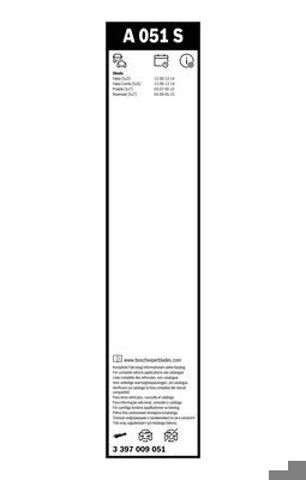 3397009051 BOSCH Щетка-дворник лобового стекла, комплект из 2 шт. купить в Одесса