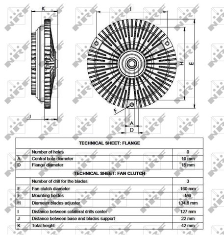 NRF 49536 Вискомуфта вентилятора в наличии Житомир