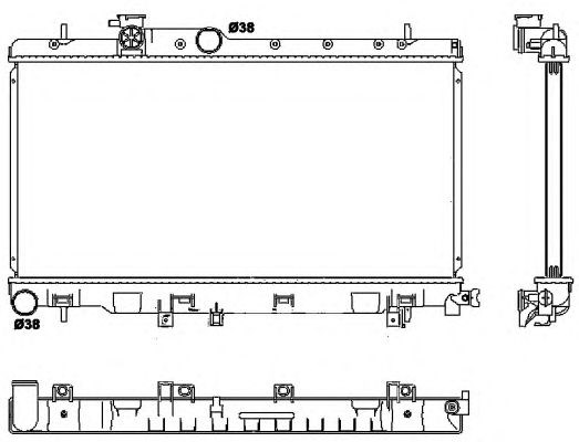 NRF 53038 Радиатор охлаждения двигателя в наличии Павлоград