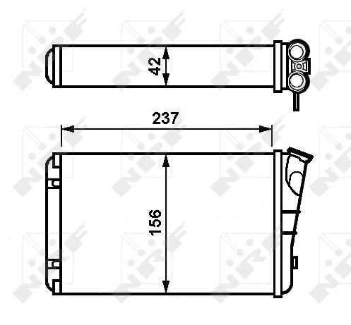 NRF 54238 Радиатор печки (отопителя) в наличии Полтава