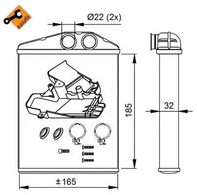 54275 NRF Радиатор печки (отопителя) купить в Ирпень