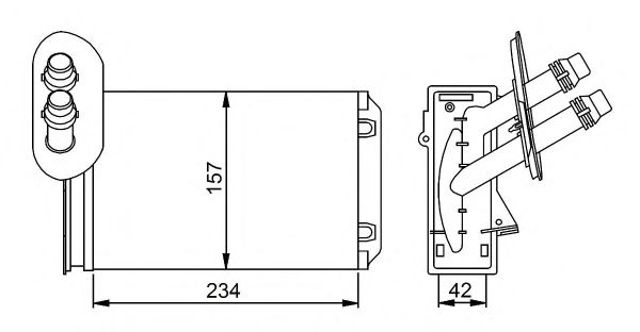 NRF 58223 Радиатор печки (отопителя) в наличии Ровно