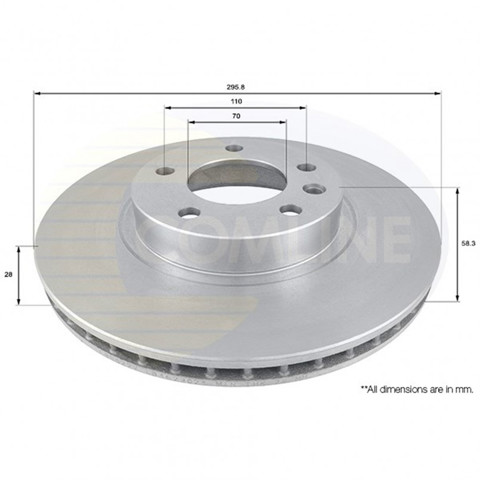 Тормоз дисковый передний ADC1118V COMLINE
