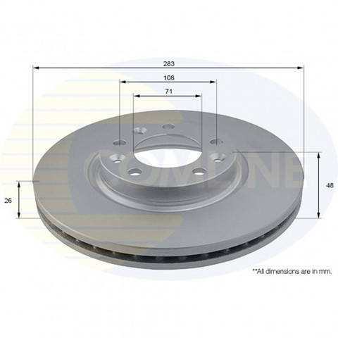 Тормоз дисковый передний ADC2710V COMLINE