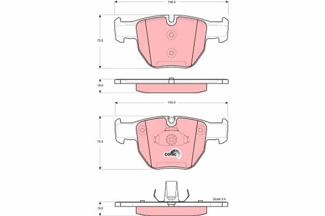GDB1526 TRW Колодки тормозные передние дисковые купить в Черкассы