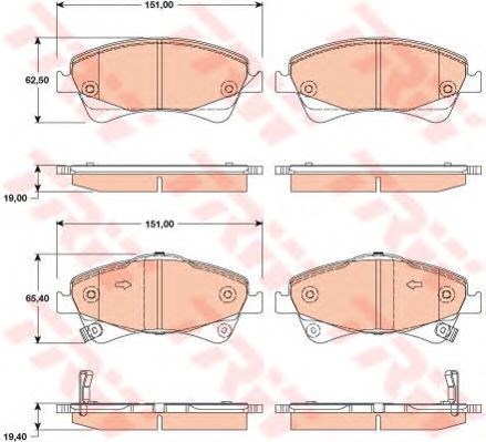 GDB3479 Колодки тормозные передние дисковые купить Житомир