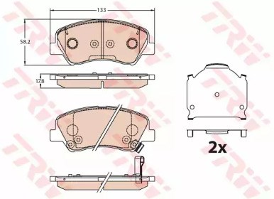 TRW GDB3630 Колодки тормозные передние дисковые в наличии Украина