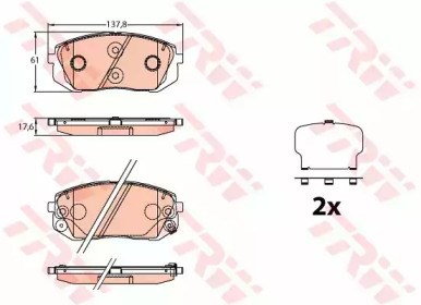 GDB3640 Передние тормозные колодки купить Павлоград