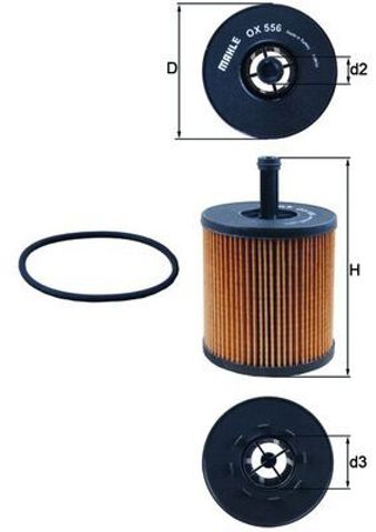 MAHLE OX556D Масляный фильтр в наличии Полтава