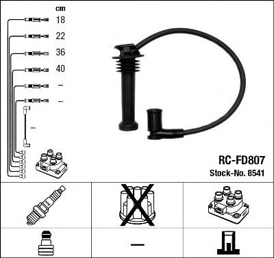 8541  (rc-fd807)  ngk - комплект проводів запалювання RC-FD807