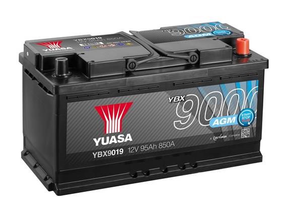 Yuasa 12v 95ah agm start stop plus battery ybx9019 (0)