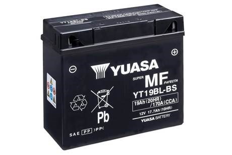 Мото yuasa 12v 19ah  mf vrla battery yt19bl-bs(сухозаряжений)
