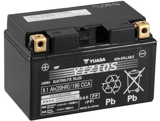 Мото yuasa 12v 9,1ah  high performance mf vrla battery ytz10s(gel) YTZ10S