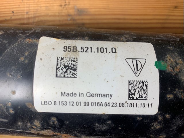 PORSCHE 95B521101 Вал карданный задний, в сборе в наличии Киев