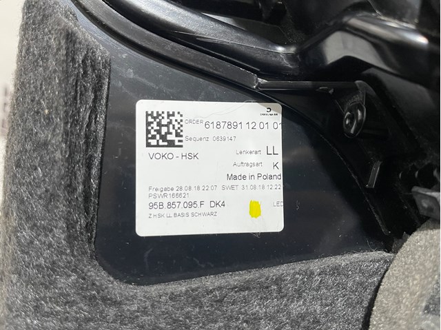 95B857095FDK4 PORSCHE Ящик перчаточный (бардачок) купить в Тернополь