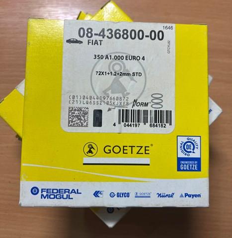 GOETZE 0843680000 Комплект поршневых колец на 1 цилиндр, стандарт в наличии Винница
