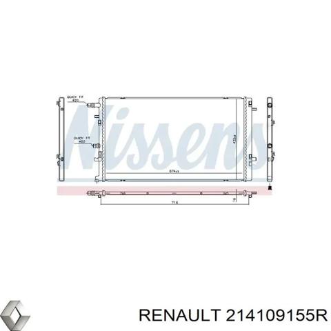 214109155R RENAULT Радиатор охлаждения двигателя дополнительный купить в Киев
