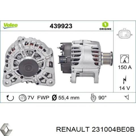 231004BE0B RENAULT Генератор купить в Ирпень