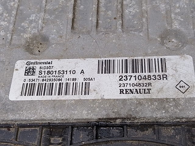 RENAULT 237104833R Блок управления двигателем в наличии Павлоград