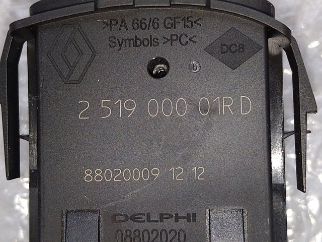 Кнопка (регулятор) корректора фар 251900001R RENAULT
