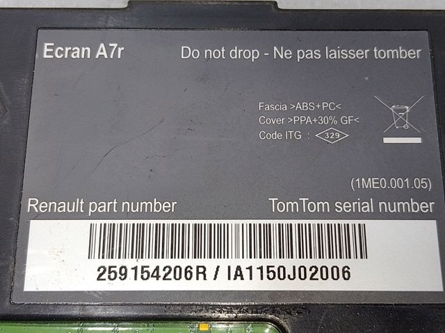 RENAULT 259154206R Дисплей многофункциональный в наличии Тернополь