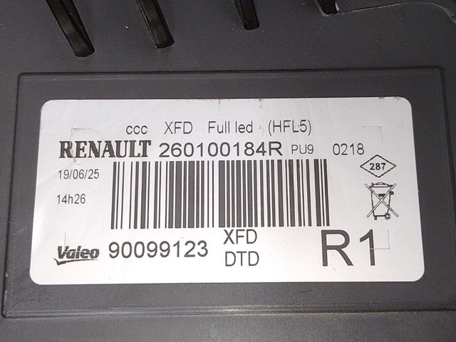 RENAULT 260100184R Правая фара в наличии Сумы