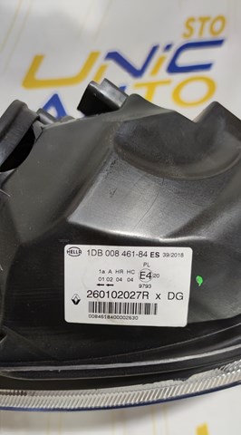 RENAULT 260102027R Фара правая в наличии Харьков