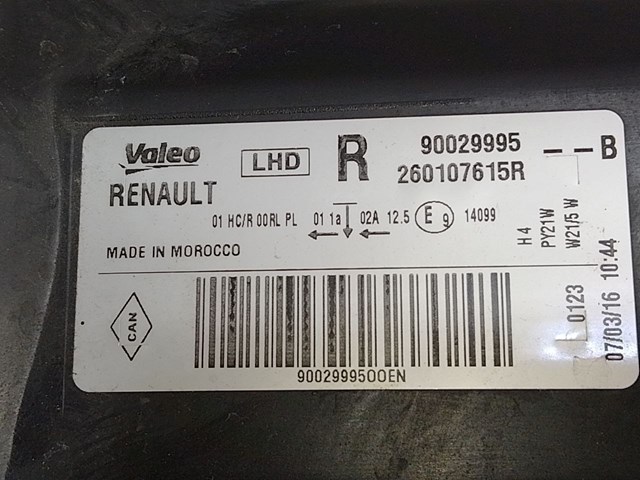 RENAULT 260107615R Фара правая в наличии Харьков
