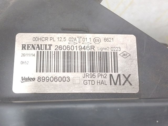 260601946R RENAULT Левая фара купить в Хмельницкий