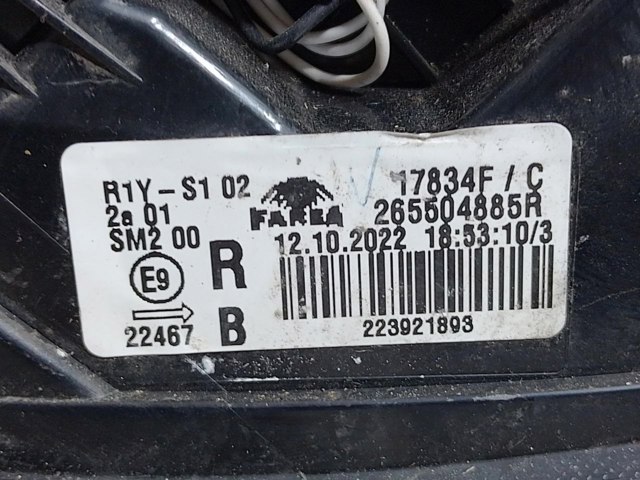 265504885R RENAULT Фонарь задний правый внешний купить в Ужгород