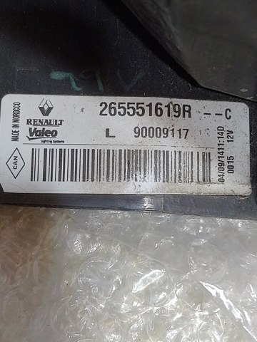 265551619R RENAULT Фонарь задний левый купить в Львов