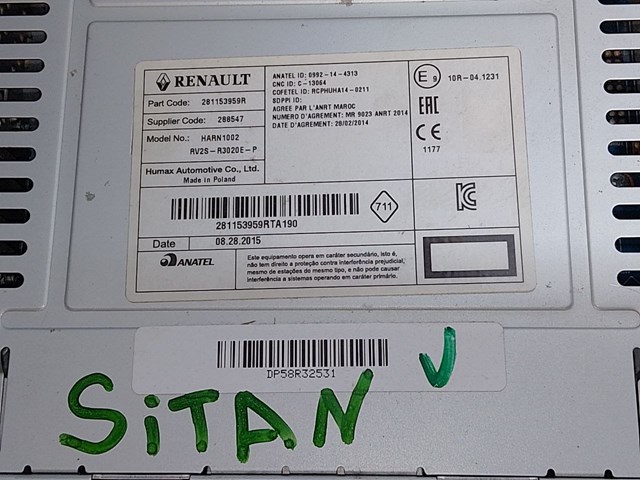 281153959R Магнитола (радио AM/FM) купить Кривой Рог