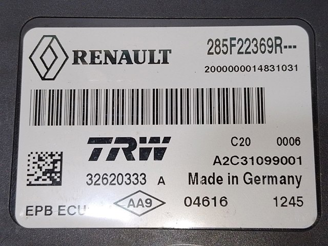 285F22369R RENAULT Блок управления стояночного тормоза купить в Одесса