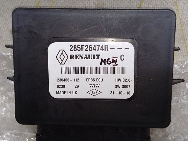 RENAULT 285F26474R Блок управления (модуль) электромеханического стояночного тормоза в наличии Павлоград