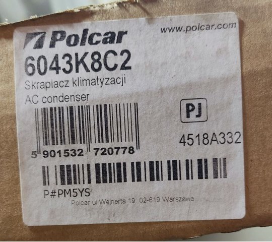 POLCAR 6043K8C2 Радиатор кондиционера в наличии Кривой Рог