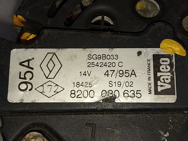 RENAULT 8200030635 Генератор в наличии Житомир