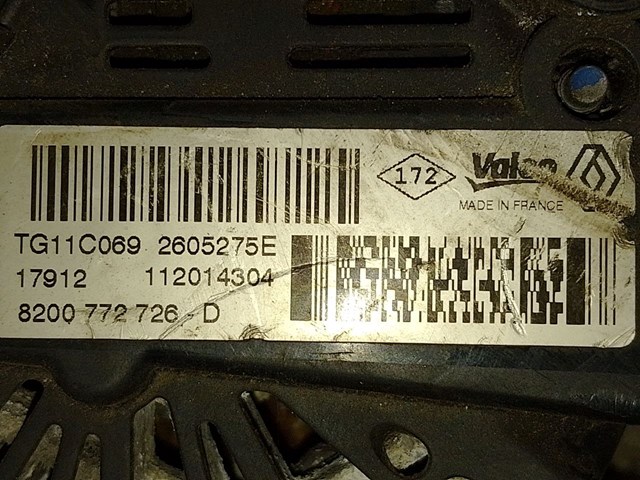 Генератор автомобиля 8200772726 RENAULT