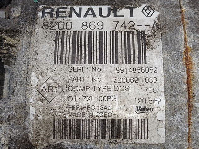 8200869742 RENAULT Компрессор кондиционера купить в Сумы