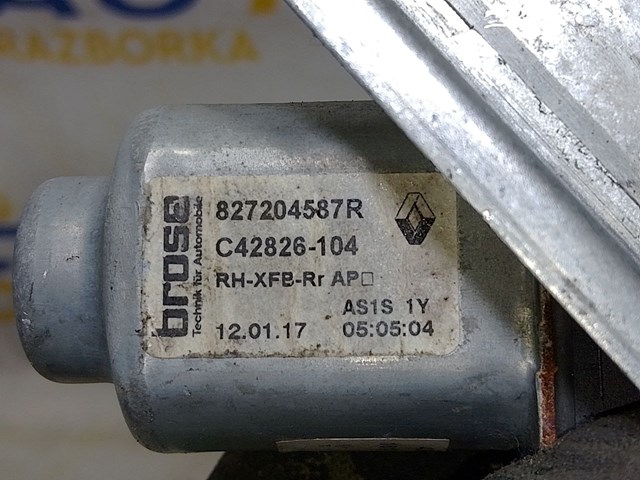827204587R RENAULT Механизм стеклоподъемника двери задней правой купить в Днепр